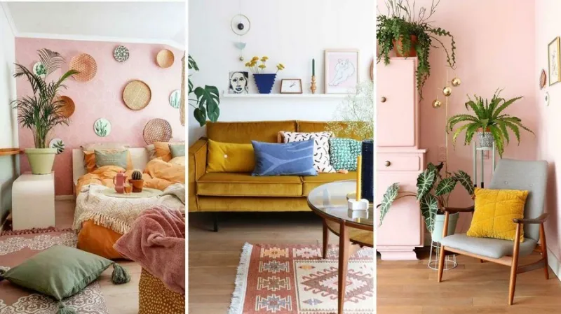 El amarillo en la decoración boho chic: cálido, luminoso y lleno de energía